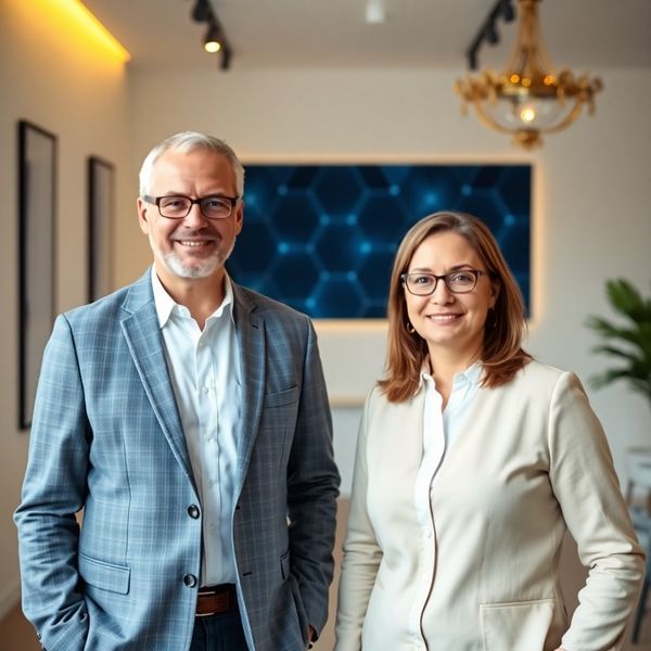 Dva finanční poradci ve své plzeňské kanceláři